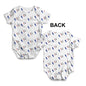 France Football Soccer Flag Paint Splat Baby Unisex ALL-OVER PRINT Baby Grow Bodysuit