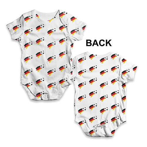 Germany Football Soccer Flag Paint Splat Baby Unisex ALL-OVER PRINT Baby Grow Bodysuit