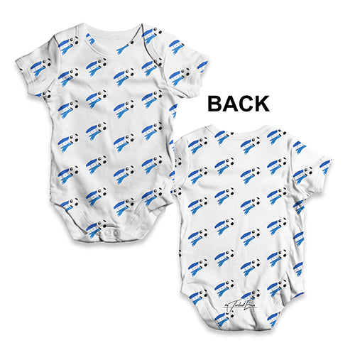 Honduras Football Flag Paint Splat Baby Unisex ALL-OVER PRINT Baby Grow Bodysuit