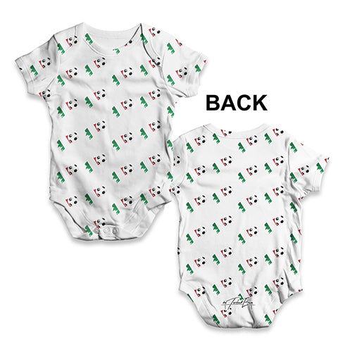 Italy Football Soccer Flag Paint Splat Baby Unisex ALL-OVER PRINT Baby Grow Bodysuit