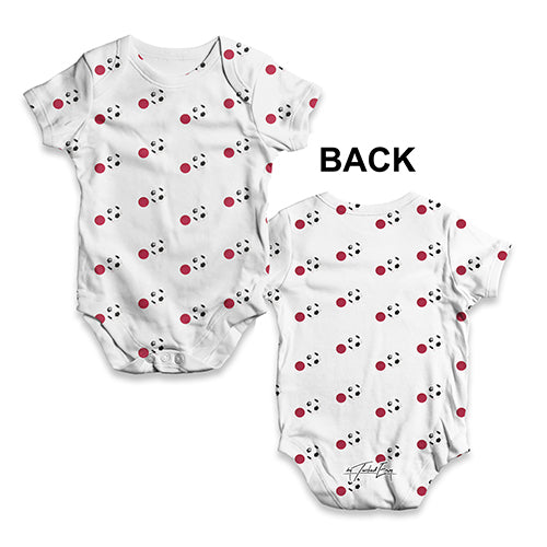 Japan Football Soccer Flag Paint Splat Baby Unisex ALL-OVER PRINT Baby Grow Bodysuit