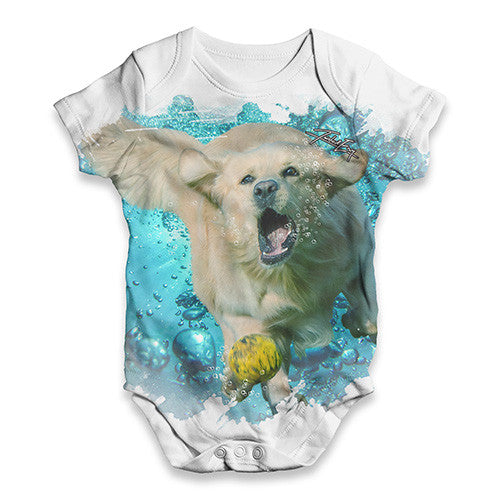 Underwater Labrador Baby Unisex ALL-OVER PRINT Baby Grow Bodysuit