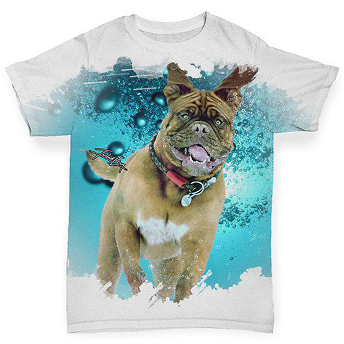 Dog Underwater Swimming Baby Toddler ALL-OVER PRINT Baby T-shirt