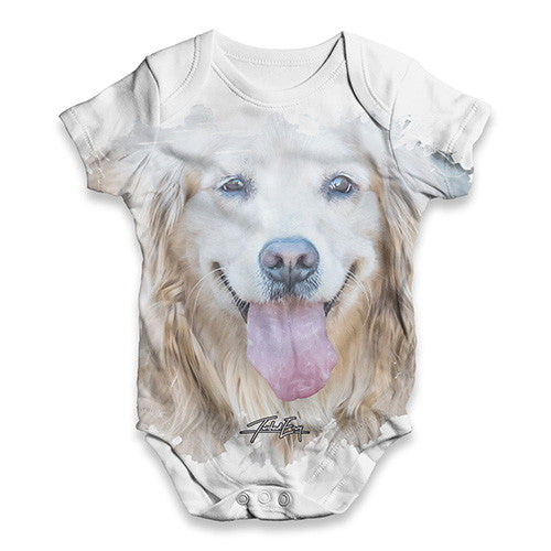 Golden Retriever Baby Unisex ALL-OVER PRINT Baby Grow Bodysuit