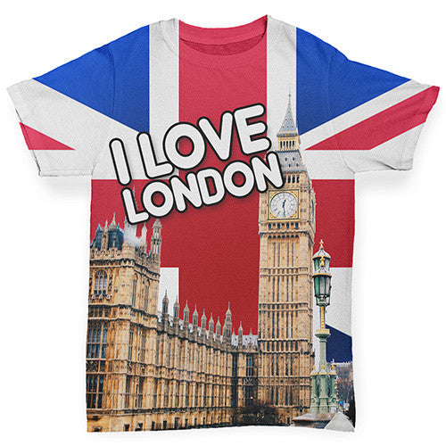 I Love London Landmarks Baby Toddler ALL-OVER PRINT - Baby T-shirt