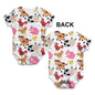 Farm Yard Animal Baby Unisex ALL-OVER PRINT Baby Grow Bodysuit