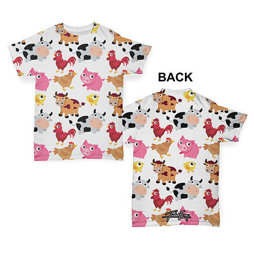 Farm Yard Animal Baby Toddler ALL-OVER PRINT Baby T-shirt