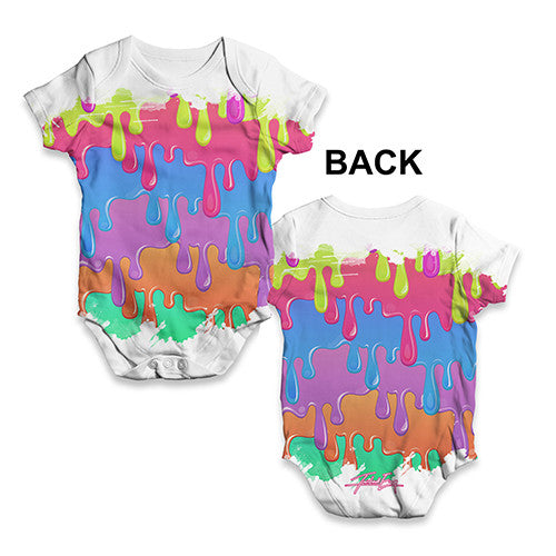Paint Drips Baby Unisex ALL-OVER PRINT Baby Grow Bodysuit