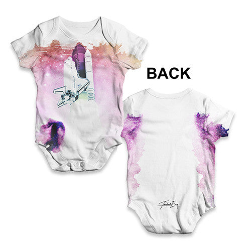 Space Shuttle Watercolour Galaxy Baby Unisex ALL-OVER PRINT Baby Grow Bodysuit