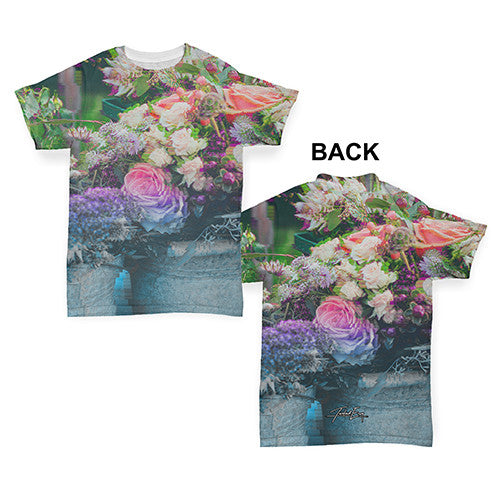 Distorted Glitch Flowers Baby Toddler ALL-OVER PRINT Baby T-shirt