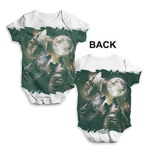 Funny Baby Bodysuits Wolfpack Moon Baby Unisex ALL-OVER PRINT Baby Grow Bodysuit 3-6 Months White