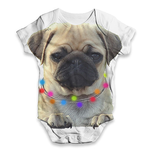 Pug In A Scarf Baby Unisex ALL-OVER PRINT Baby Grow Bodysuit