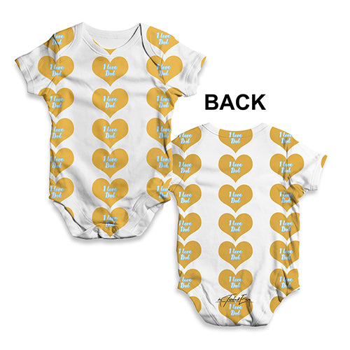 I Love Dad Hearts Baby Unisex ALL-OVER PRINT Baby Grow Bodysuit