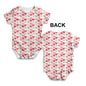 Valentines Love Hearts Baby Unisex ALL-OVER PRINT Baby Grow Bodysuit