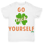 ALL-OVER PRINT Baby T-shirt Go Luck Yourself Funny St Patrick's Day Baby Toddler ALL-OVER PRINT Baby T-shirt 18-24 Months White