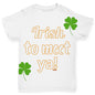 Funny Infant Baby Tshirts St Patricks Day Irish To Meet Ya Baby Toddler ALL-OVER PRINT Baby T-shirt 12-18 Months White