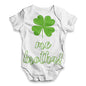 ALL-OVER PRINT Baby Bodysuit Clover Me Brotha Baby Unisex ALL-OVER PRINT Baby Grow Bodysuit 6-12 Months White