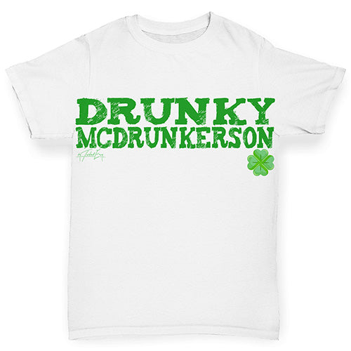 Baby Tshirts Drunky McDrunkerson Baby Toddler ALL-OVER PRINT Baby T-shirt 18-24 Months White