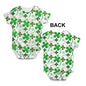 Saint Patrick's Day Irish Clover Pattern Baby Unisex ALL-OVER PRINT Baby Grow Bodysuit