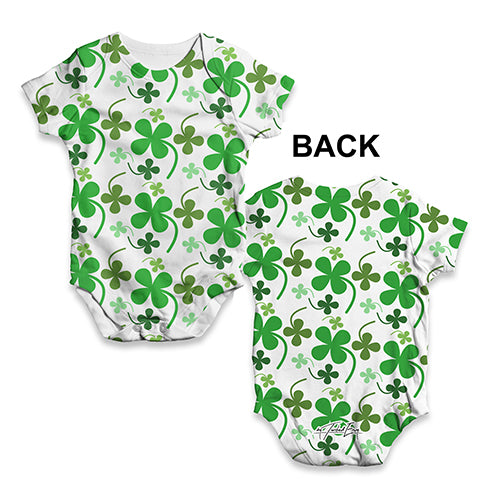 Saint Patrick's Day Irish Clover Pattern Baby Unisex ALL-OVER PRINT Baby Grow Bodysuit