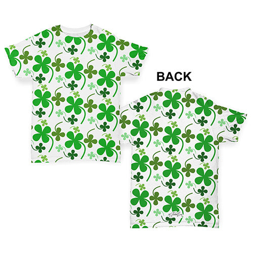 Saint Patrick's Day Irish Clover Pattern Baby Toddler ALL-OVER PRINT Baby T-shirt
