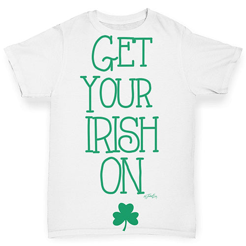 Funny Baby Clothes Get Your Irish On Baby Toddler ALL-OVER PRINT Baby T-shirt 12-18 Months White