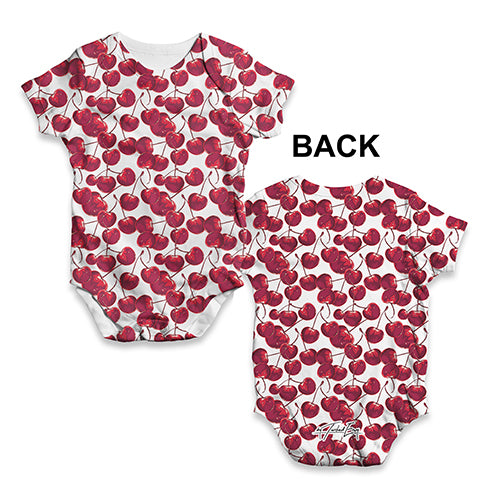 Red Cherries Pattern Baby Unisex ALL-OVER PRINT Baby Grow Bodysuit