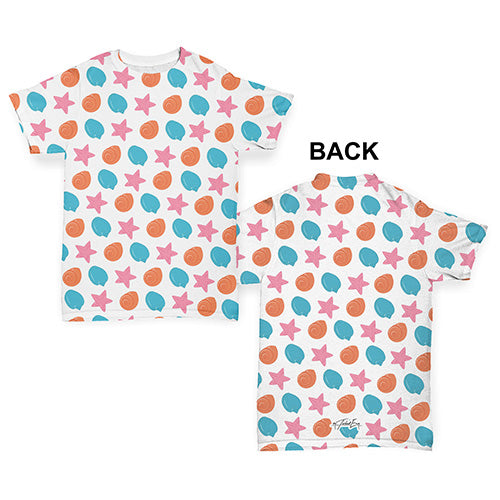 Seashells and Starfishes Baby Toddler ALL-OVER PRINT Baby T-shirt