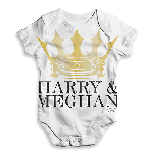 Meghan and Harry The Royal Wedding Baby Unisex ALL-OVER PRINT Baby Grow Bodysuit