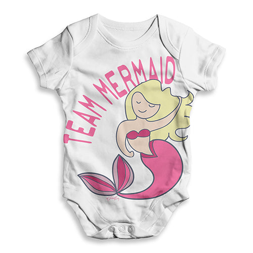Team Mermaid Baby Unisex ALL-OVER PRINT Baby Grow Bodysuit