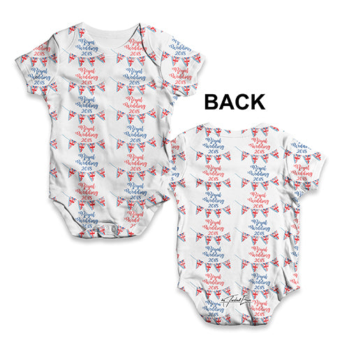 Royal Wedding 2018 Bunting Pattern Baby Unisex ALL-OVER PRINT Baby Grow Bodysuit