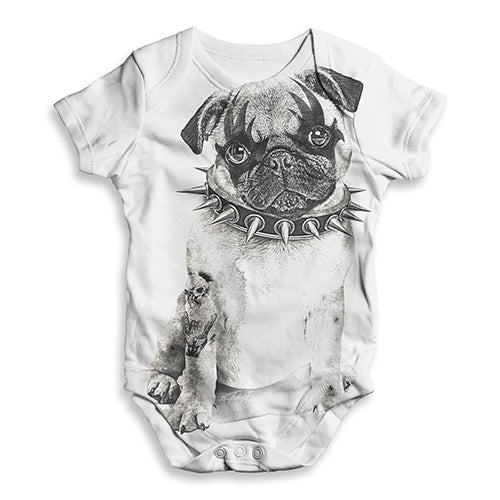 Punk Pug Baby Unisex ALL-OVER PRINT Baby Grow Bodysuit