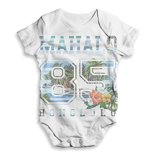 Mahalo Honolulu Baby Unisex ALL-OVER PRINT Baby Grow Bodysuit