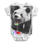 Angry Rainbow Panda Baby Unisex ALL-OVER PRINT Baby Grow Bodysuit