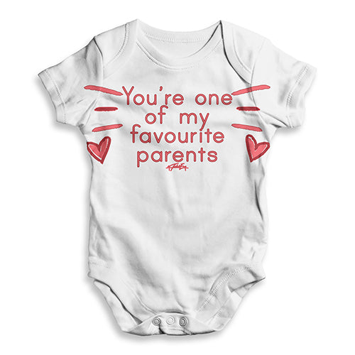 One Of My Favourite Parents Baby Unisex ALL-OVER PRINT Baby Grow Bodysuit