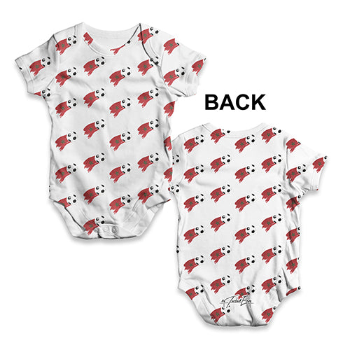 Morocco Football Soccer Flag Paint Splat Baby Unisex ALL-OVER PRINT Baby Grow Bodysuit