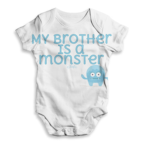 My Brother Is A Monster Baby Unisex ALL-OVER PRINT Baby Grow Bodysuit