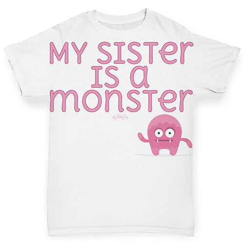 My Sister Is A Monster Baby Toddler ALL-OVER PRINT Baby T-shirt