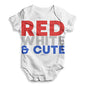 Red, White & Cute Baby Unisex ALL-OVER PRINT Baby Grow Bodysuit