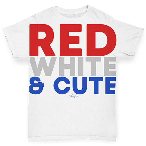 Red, White And Cute Baby Toddler ALL-OVER PRINT Baby T-shirt