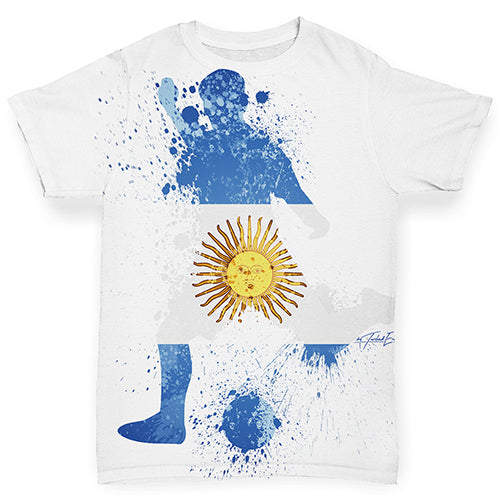 Football Soccer Silhouette Argentina Baby Toddler ALL-OVER PRINT Baby T-shirt