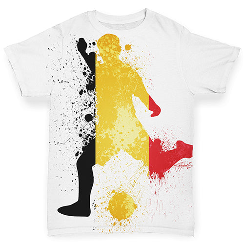 Football Soccer Silhouette Belgium Baby Toddler ALL-OVER PRINT Baby T-shirt