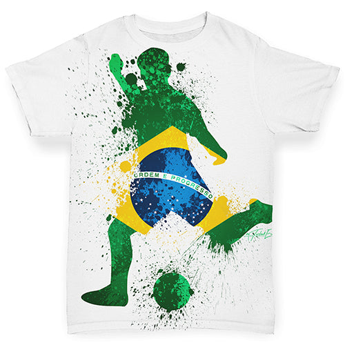 Football Soccer Silhouette Brazil Baby Toddler ALL-OVER PRINT Baby T-shirt