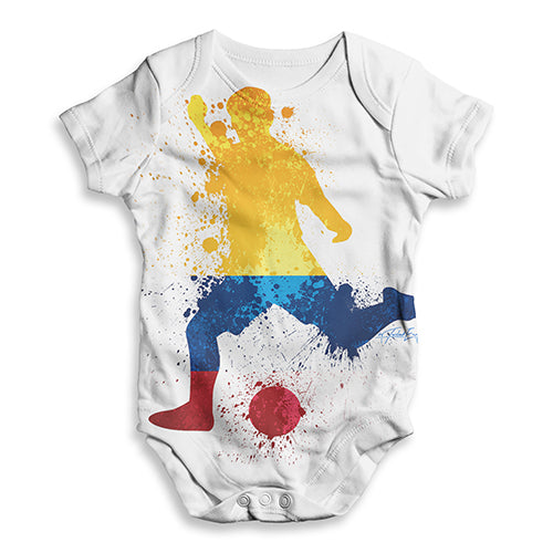 Football Soccer Silhouette Colombia Baby Unisex ALL-OVER PRINT Baby Grow Bodysuit