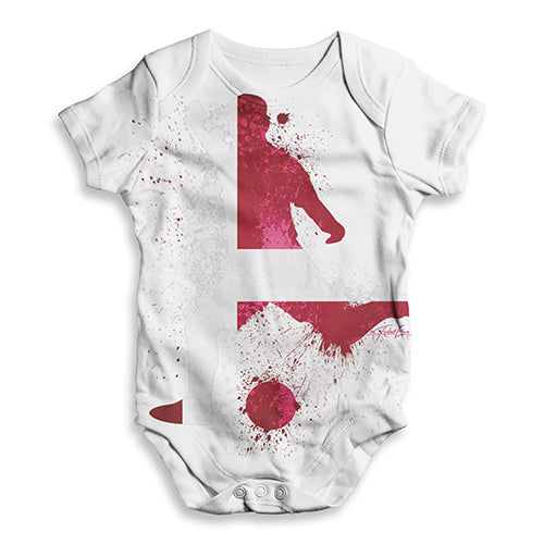 Football Soccer Silhouette Denmark Baby Unisex ALL-OVER PRINT Baby Grow Bodysuit