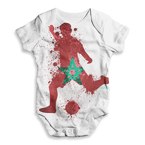 Football Soccer Silhouette Morocco Baby Unisex ALL-OVER PRINT Baby Grow Bodysuit