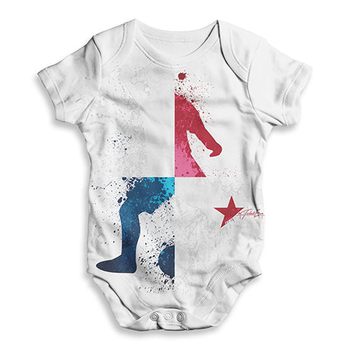 Football Soccer Silhouette Panama Baby Unisex ALL-OVER PRINT Baby Grow Bodysuit