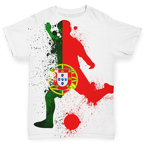 Football Soccer Silhouette Portugal Baby Toddler ALL-OVER PRINT Baby T-shirt
