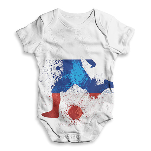 Football Soccer Silhouette Russia Baby Unisex ALL-OVER PRINT Baby Grow Bodysuit