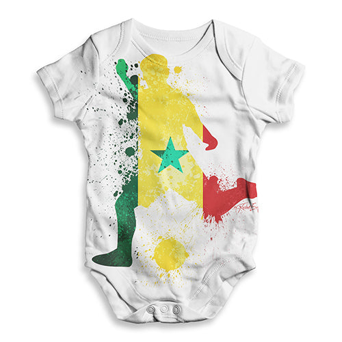 Football Soccer Silhouette Senegal Baby Unisex ALL-OVER PRINT Baby Grow Bodysuit